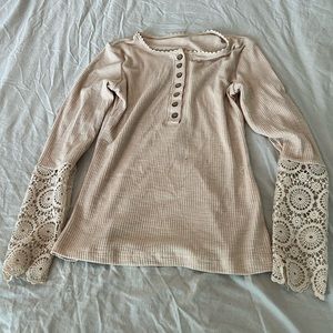 Lace Sleeve Top